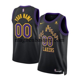 Maglia NBA Los Angeles Lakers Personalizzate Nike 2023-2024 City Edition Nero Swingman - Uomo